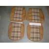 Seat cover set, tan check - 4 pieces TR7/8