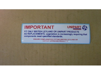 Unipart Info Label