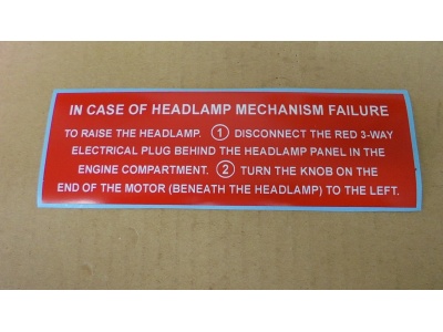 Headlamps Mechanism Label