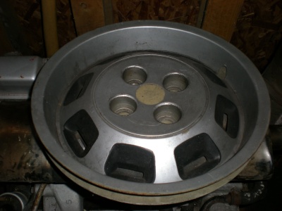 Wheel full size silver/black (v/late) S/H