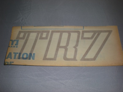 'TR7' bonnet decal (early cars) - black