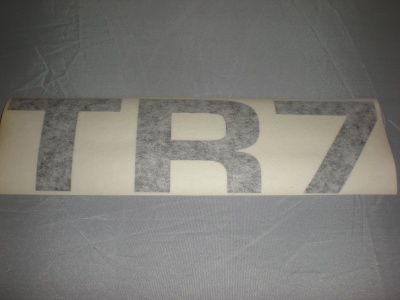 'TR7' rear transfer black - right side of boot lid