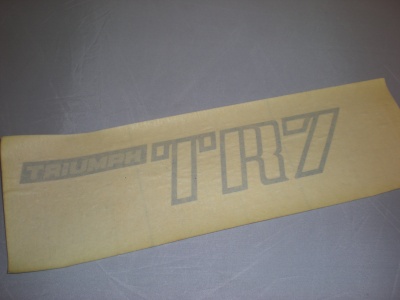 'TRIUMPH TR7' rear decal boot (early cars) - black