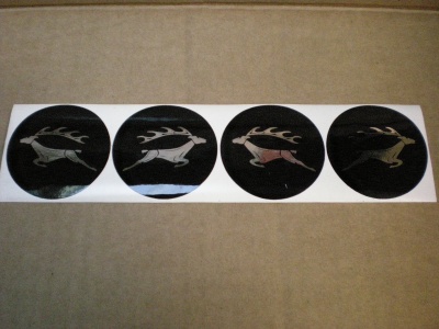 Centre badge stick on set of 4 (for alloy wheels) Stag