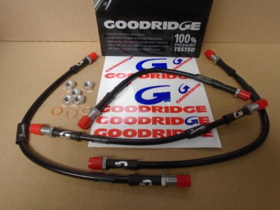 Brake hose kit, braided Stag/2000 Goodridge
