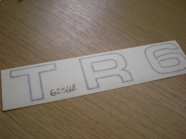 TR6 Rear Wing Decal Black