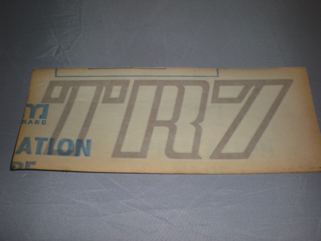 'TR7' bonnet decal (early cars) - silver